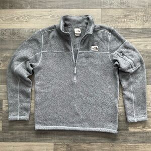 The North Face Gordon Lyons 1/4 Zip Jacket Men's MEDIUM Gray Sweater Fleece TNF